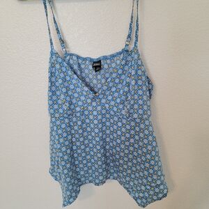 Wild Fable Blue and Yellow Floral Top crop top. SZ XL